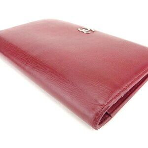 CHANEL Purse Red Silver Women A68706 Authentic secondhand